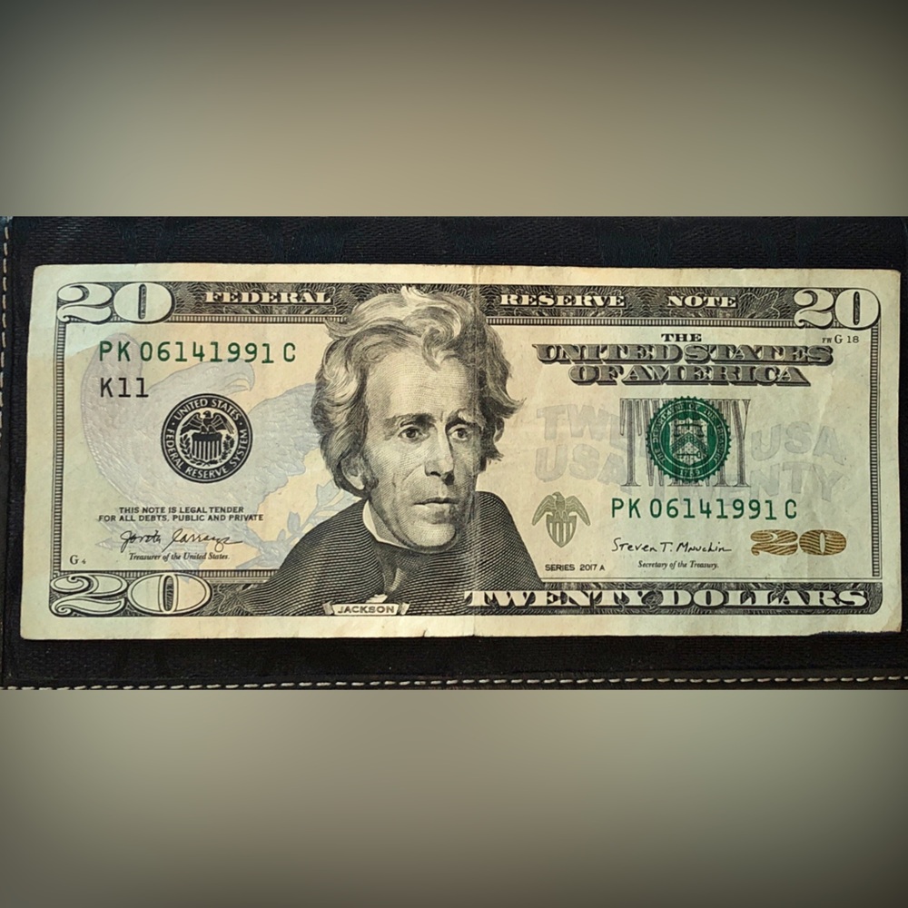 June 14, 1991 Birthday Note, fancy serial number. Collectible.